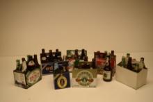BOX WITH VINTAGE BEER BOTTLES