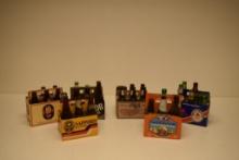 BOX WITH VINTAGE BEER BOTTLES