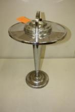 ART DECO METAL ASH TRAY 25" TALL, 1920S 1930S