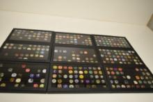 LARGE DISPLAYS OF VARIOUS BEER BOTTLE CAPS CAP COLLECTION