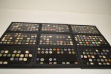 LARGE DISPLAYS OF VARIOUS BEER BOTTLE CAPS CAP COLLECTION