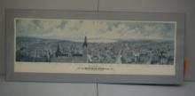 1885 PANORAMIC VIEW OF MILWAUKEE MATTED PICTURE