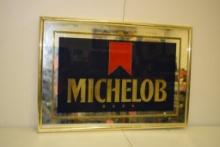 VINTAGE MICHELOB BEER MIRROR 17 X 25 INCHES