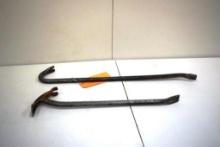(2) VINTAGE CROW BAR HAND TOOLS