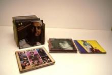 BIN WITH VINTAGE JAZZ RECORD ALBUMS, 50+; PHAROH, SANDELS, SONNY ROLINS, ETC.