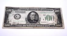 $500 DOLLAR BILL-G MCKINLEY, G00247981A