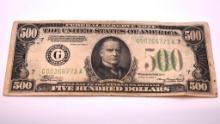 $500 DOLLAR BILL-G MCKINLEY, G00366773A