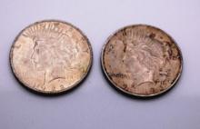 (2) PEACE SILVER DOLLAR WITH LADY LIBERTY