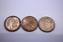 (3) LIBERTY SILVER DOLLARS; 1921, 1922, 1928