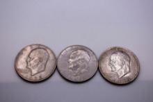 (3) SILVER DOLLARS; 1972