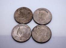(4) HALF DOLLARS; 1974, 1986, 1776-1976