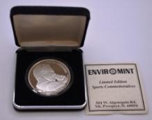 VINCE LOMBARDI SUPER BOWL CHAMPIONS .999 FINE SILVER COIN, #1272 WITH CERTIFICATE OF AUTHENTICITY