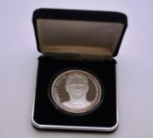 1996 MVP BRETT FAVRE #4, ONE TROY OUNCE .999 FINE SILVER COIN, #1755