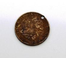 1868 SPANISH 10 CETMOS COIN/METAL