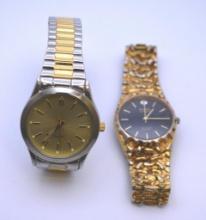 (2) VINTAGE MEN'S WATCHES; QUARTZ & GRUEN DIAMOND