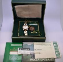 WOMEN'S 18K GOLD AND STAINLESS STEEL DATEJUST ROLEX WATCH. MODEL OR STYLE 69173