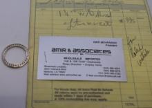 WATCH BEZEL, AFTERMARKET, 1.5 CT DIAMOND AND YELLOW GOLD, FOR WOMEN'S ROLEX WATCHES,
