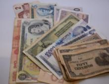 LARGE LOT OF FOREIGN CURRENCY AS SHOWN, ALL FOR ONE MONEY