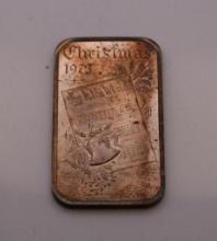 SILVER INGOT, 1 OUNCE .999 PURE SILVER, AS SHOWN