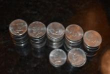 HUGE LOT OF 112 OF EISENHOWER IKE SILVER DOLLARS VINTAGE COINS, ALL 1976 BICENTENNIAL AS SHOWN