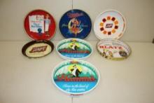 (7) VINTAGE BEER TRAYS; SCHLITZ, HAMM'S, BLATZ, MILLER