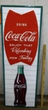 REPRODUCTION DRINK COCA-COLA REFRESHING NEW FEELING SIGN ADVERTISEMENT 18" X 54"