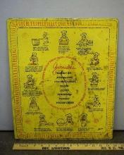 ASBESTOS CUSHIONED STOVE MAT, THE MASONWARE CO. PIZZA TOPPINGS DCOR, 14' X 17"