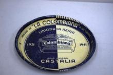COLOMBIANA SPANISH LANGUAGE MINERAL WATER TRAY, LIMONADA REINA