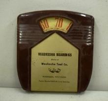 WAUKESHA BEARINGS WAUKESHA TOOL CO. ADVERTISING THERMOMETER
