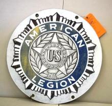 AMERICAN LEGION US SIGN, 24 IN DIA. TIN