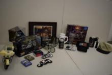 LARGE LOT OF HARLEY DAVIDSON PLAYING CARDS, GLASSWARE, TOYS AND MORE