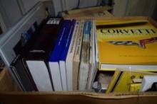 BOX WITH NONFICTION AND AUTO REPAIR SHOP MANUALS