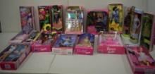 BOX WITH 18 ASSORTED BARBIES