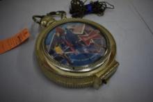VINTAGE HANGING BUDWEISER FAMOUS BUSCH GARDENS ROTATING CLOCK, TAMPA, FL