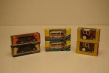 (6) VINTAGE USSR MADE DIECAST AUTOMOBILES IN BOXES, RAF, ETC.