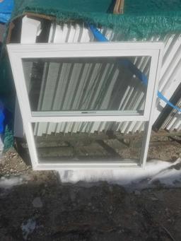 Vinyl sliding window with screen 36x 37 1/2