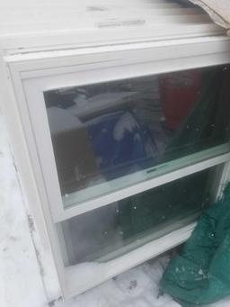 Vinyl sliding window with screen 36x 37 1/2