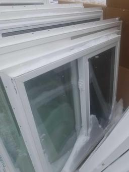 Vinyl sliding window with screen 35 1/2 x 35 1/2
