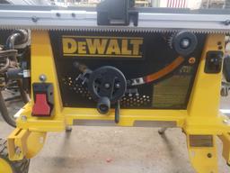 DEWALT Table Saw Model # DW744 and two wheel cart attachment