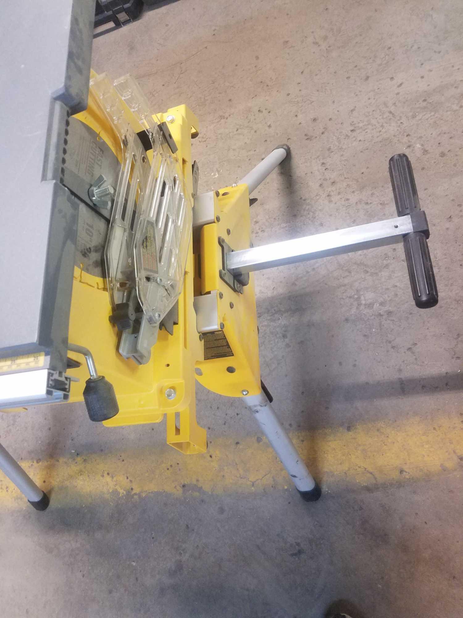 DEWALT Table Saw Model # DW744 and two wheel cart attachment