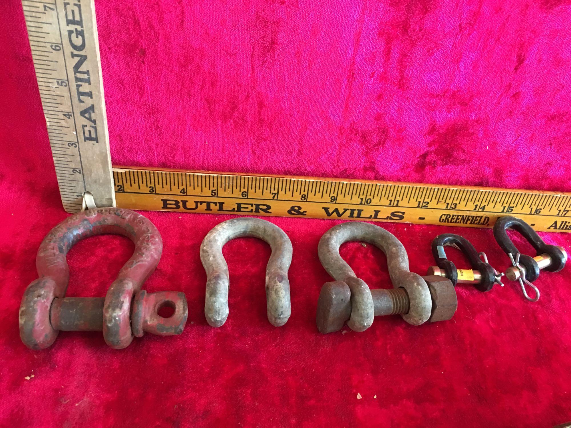 Misc. Items: Stanley Die cast chalk line reel, eye nut, syringe, and more