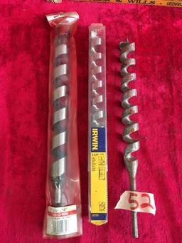 Milwaukee 1-1/4 X 18 , 1/2 Shank -15 Twist, DeWalt 1-1/4 ship Auger Bit