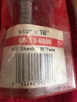 Milwaukee 1-1/4 X 18 , 1/2 Shank -15 Twist, DeWalt 1-1/4 ship Auger Bit