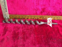 Milwaukee 1-1/4 X 18 , 1/2 Shank -15 Twist, DeWalt 1-1/4 ship Auger Bit