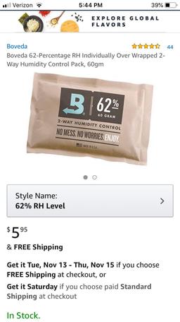 Boveda 2-way humidity control