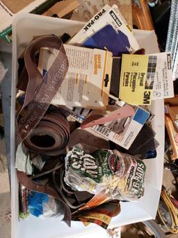 Large tote of all sorts of Sandpaper