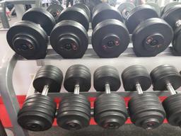 Weight set and display rack