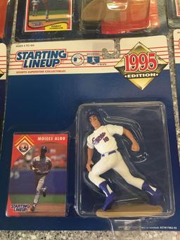 6x-Starting Lineup Julio Franco, Tim Salmon, Randy Johnson, Cal Ripken Jr, Reggie Sanders, and