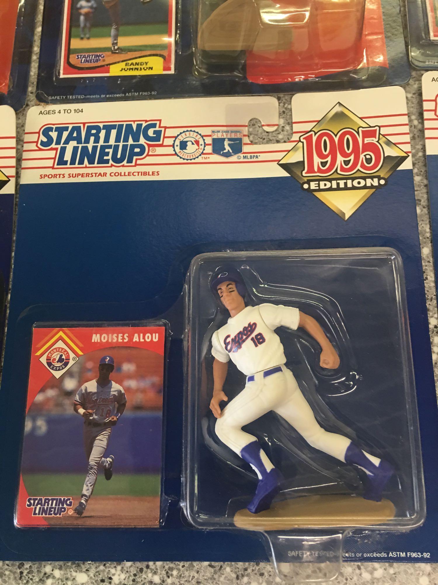 6x-Starting Lineup Julio Franco, Tim Salmon, Randy Johnson, Cal Ripken Jr, Reggie Sanders, and