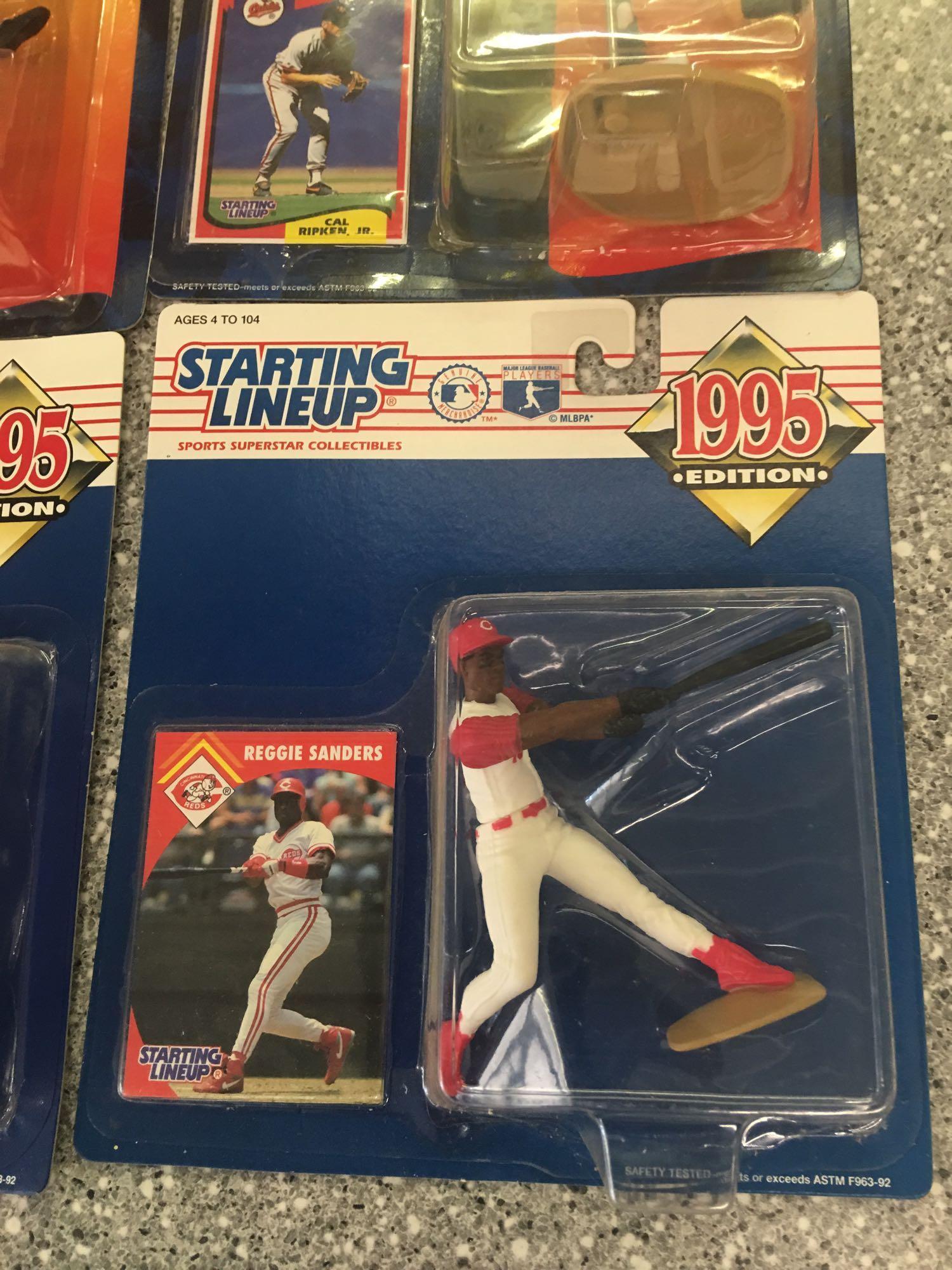 6x-Starting Lineup Julio Franco, Tim Salmon, Randy Johnson, Cal Ripken Jr, Reggie Sanders, and